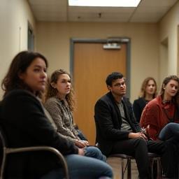 Actors waiting for an audition