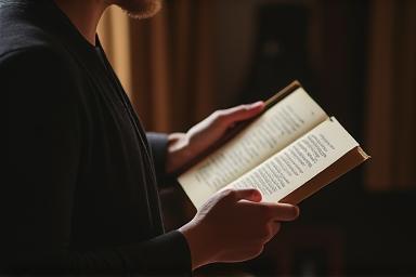 Actor reading a script